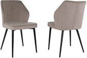 Стул для дома Бюрократ CH-K5_2 комплект 2шт т.бежевый Holland 61 металл черный на ножках (CH-K5_1/HL61_2)