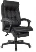 Кресло руководителя Бюрократ CH-824MSG-BF черный ткань/эко.кожа крестов. пластик подст.для ног