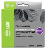 Картридж струйный Cactus CS-LC567XLBK черный (28.4мл) для Brother MFC-J2510 с чипом