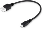 Кабель OTG Buro USB (f)-micro USB (m) 0.2м черный