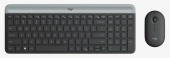 Клавиатура + мышь Logitech MK470 клав:графитовый/светло-серый мышь:графитовый USB беспроводная slim (920-009180)