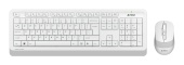 Клавиатура + мышь A4Tech Fstyler FG1010S клав:белый/серый мышь:белый/серый USB беспроводная Multimedia (FG1010S WHITE)