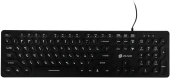 Клавиатура Оклик 420MRL черный USB slim Multimedia LED (1091226) кабель 1.5м
