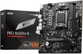 Материнская плата MSI PRO B650M-B Socket AM5 AMD B650 2xDDR5 mATX AC`97 8ch(7.1) 2.5Gg RAID+VGA+HDMI