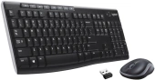 Клавиатура + мышь Logitech MK270 клав:черный мышь:черный USB беспроводная Multimedia (920-003381)