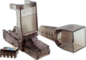 Коннектор Suprlan (10-0239-1) UTP кат.6A RJ45 с защитным колпачком прозрачный