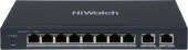 Коммутатор HiWatch DS-S1008P 8x100Мбит/с 2x1Гбит/с 8PoE 8PoE+ 60W неуправляемый
