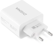 Сетевое зар./устр. Digma DGWC-3U-5A-WG 30W 3A (PD+QC) 3xUSB универсальное белый