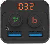 Автомобильный FM-модулятор Ritmix FMT-B100 черный MicroSD BT USB (80000554)