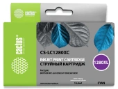 Картридж струйный Cactus CS-LC1280XC голубой (16.6мл) для Brother MFC-J6510/6910DW с чипом
