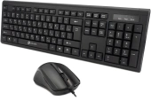 Клавиатура + мышь Оклик 600M клав:черный мышь:черный USB (337142)