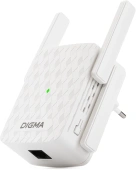 Повторитель беспроводного сигнала Digma D-WR310 (D-WR310V2) N300 Wi-Fi белый
