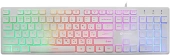 Клавиатура Оклик 550ML белый USB slim Multimedia LED (1061618) кабель 1.5м