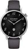 Смарт-часы Xiaomi Watch S4 41мм 1.32" AMOLED корп.серебристый рем.черный разм.брасл.:120-190 мм (BHR07VRGL)
