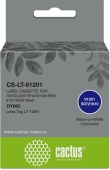 Картридж ленточный Cactus CS-LT-91201 91201 черный на белом 12x4 для Dymo Letra Tag LT-100H без чипа