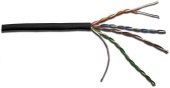 Кабель информационный Lanmaster LAN-5EUTP-LSZH-BK кат.5E UTP 4 пары 24AWG LSZH внутренний 305м черный