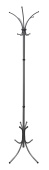 Вешалка напольная Бюрократ Нова-4 НОВА-4/GREY серый основание крестовина наконечники черный крючки двойные для верхней одежды метал. (упак.:1шт)