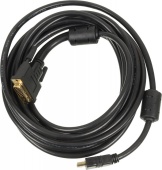 Кабель-переходник Ningbo DVI-D (m)/HDMI (m) 5м. феррит.кольца позолоч.конт. черный