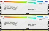 Память DDR5 2x16GB 5600MHz Kingston KF556C40BWAK2-32 Fury Beast RGB RTL Gaming PC5-44800 CL40 DIMM 288-pin 1.25В kit single rank с радиатором Ret
