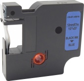 Картридж ленточный Cactus CS-D1-45016 45016 черный на синем 12x7 для Dymo LM 160, 210D, 280, PnP, 420P, 500 TS; Rhino Pro 6000, 5200, 4200 без чипа