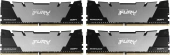 Память DDR4 4x32GB 3200MHz Kingston KF432C16RB2K4/128 Fury Renegade Black RTL Gaming PC4-25600 CL16 DIMM 288-pin 1.35В kit dual rank с радиатором Ret