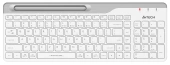 Клавиатура A4Tech FBK25 белый/серый USB беспроводная BT/Radio slim Multimedia (FBK25 WHITE)