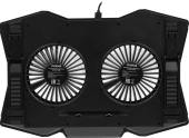Подставка для ноутбука Digma D-NCP180-2x110 18" 410x280x34мм 20дБ 2xUSB 2x 110ммFAN 700г пластик ABS черный