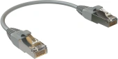 Патч-корд Sysmatrix PC 4545.5ES26.015LSZHGY F/UTP RJ-45 вил.-вилка RJ-45 кат.5E 0.15м серый LSZH