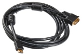 Кабель-переходник аудио-видео Buro HDMI (m)/DVI-D (m) 3м. феррит.кольца позолоч.конт. черный (HDMI-19M-DVI-D-3M)