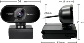 Камера Web A4Tech PK-930HA черный 2Mpix (1920x1080) USB2.0 с микрофоном