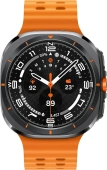 Смарт-часы Samsung Galaxy Watch Ultra LTE 47мм 1.5" AMOLED корп.черный рем.оранжевый (SM-L705FDAACAU)