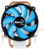 Устройство охлаждения(кулер) Aerocool Verkho 1-3P Soc-AM5/AM4/1151/1200 черный/синий 3-pin 28dB Al+Cu 100W 280gr Ret
