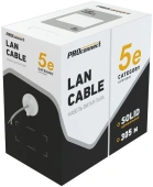 Кабель информационный PROconnect 01-0043-3 кат.5E UTP 4 пары 24AWG PVC внутренний 305м серый