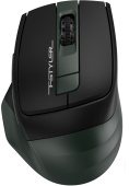 Мышь A4Tech Fstyler FB35S темно-зеленый/черный оптическая 2000dpi беспров. BT/Radio USB для ноутбука 5but (FB35S USB MIDNIGHT GREEN)