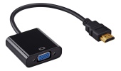 Переходник Buro HDMI (m)/VGA (f) 0.1м. черный (HDMI-M-VGA-F)