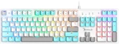 Клавиатура A4Tech S510R механическая белый USB for gamer LED (S510R USB ICY WHITE/BLMS RED) кабель 1.8м