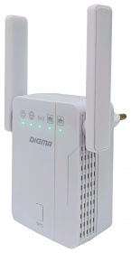 Повторитель беспроводного сигнала Digma D-WR300 N300 10/100BASE-TX/Wi-Fi белый (упак.:1шт)