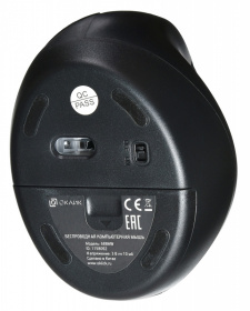 Мышь Оклик 688MW ERGO черный оптическая (1600dpi) беспроводная USB для ноутбука (6but)
