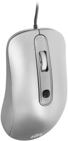Мышь Оклик 155M серебристый оптическая (1600dpi) USB (4but)