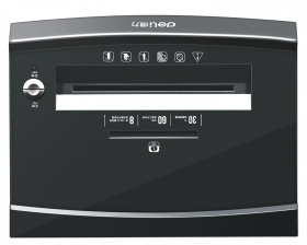 Шредер Deli 9919 серый с автоподачей (секр.P-7) фрагменты 8лист. 30лтр. скрепки скобы пл.карты CD