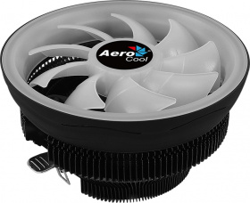 Устройство охлаждения(кулер) Aerocool Core Plus Soc-AM5/AM4/1151/1200/1700 черный/белый 4-pin 15-25dB Al 110W 305gr Ret