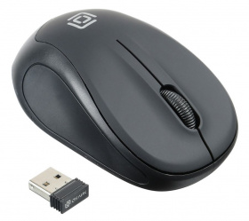 Мышь Оклик 665MW черный оптическая (1600dpi) беспроводная USB для ноутбука (3but)