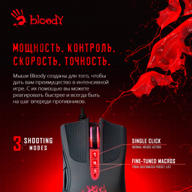 Мышь A4Tech Bloody A90 черный оптическая (6200dpi) USB (8but)