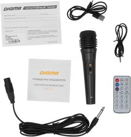 Минисистема Digma MS-11 черный 100Вт FM USB BT SD/MMC
