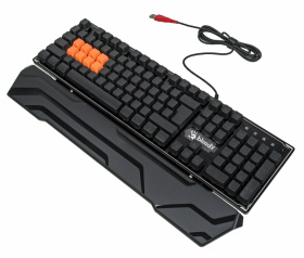 Клавиатура A4Tech Bloody B3370R черный USB Multimedia for gamer LED (подставка для запястий)