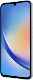 Смартфон Samsung SM-A346E Galaxy A34 5G 128Gb 6Gb серебристый моноблок 3G 4G 2Sim 6.6" 1080x2340 Android 13 48Mpix 802.11 a/b/g/n/ac NFC GPS GSM900/1800 GSM1900 TouchSc Protect microSD max1024Gb