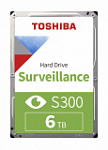 Жесткий диск Toshiba Original SATA-III 6Tb HDWT860UZSVA Surveillance S300 (5400rpm) 256Mb 3.5