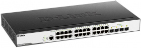 Коммутатор D-Link DGS-3000-28X/B1A 24x1Гбит/с 4SFP+ управляемый