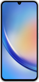 Смартфон Samsung SM-A346E Galaxy A34 5G 128Gb 6Gb серебристый моноблок 3G 4G 2Sim 6.6" 1080x2340 Android 13 48Mpix 802.11 a/b/g/n/ac NFC GPS GSM900/1800 GSM1900 TouchSc Protect microSD max1024Gb